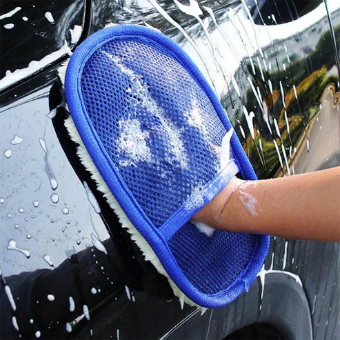 Car Wash Cleaning Glove – Soft Microfiber for Cars & Bikes