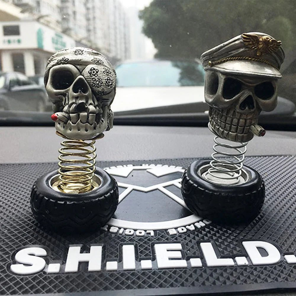 Haunted Skull Car Decor – Halloween Interior Ornament & Unique Auto Interior Accessory