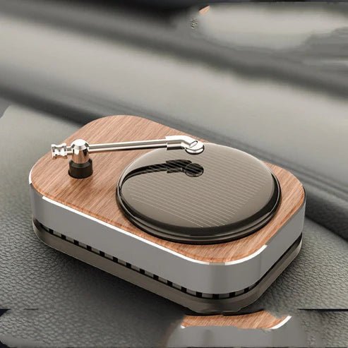 Solar Rotating Car Perfume – Record Player Aromatherapy Decor