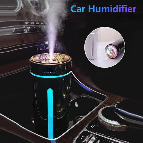 Wireless Car Humidifier – Ultrasonic Cool Mist & LED Lights