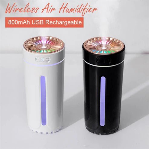 Wireless Car Humidifier – Ultrasonic Cool Mist & LED Lights